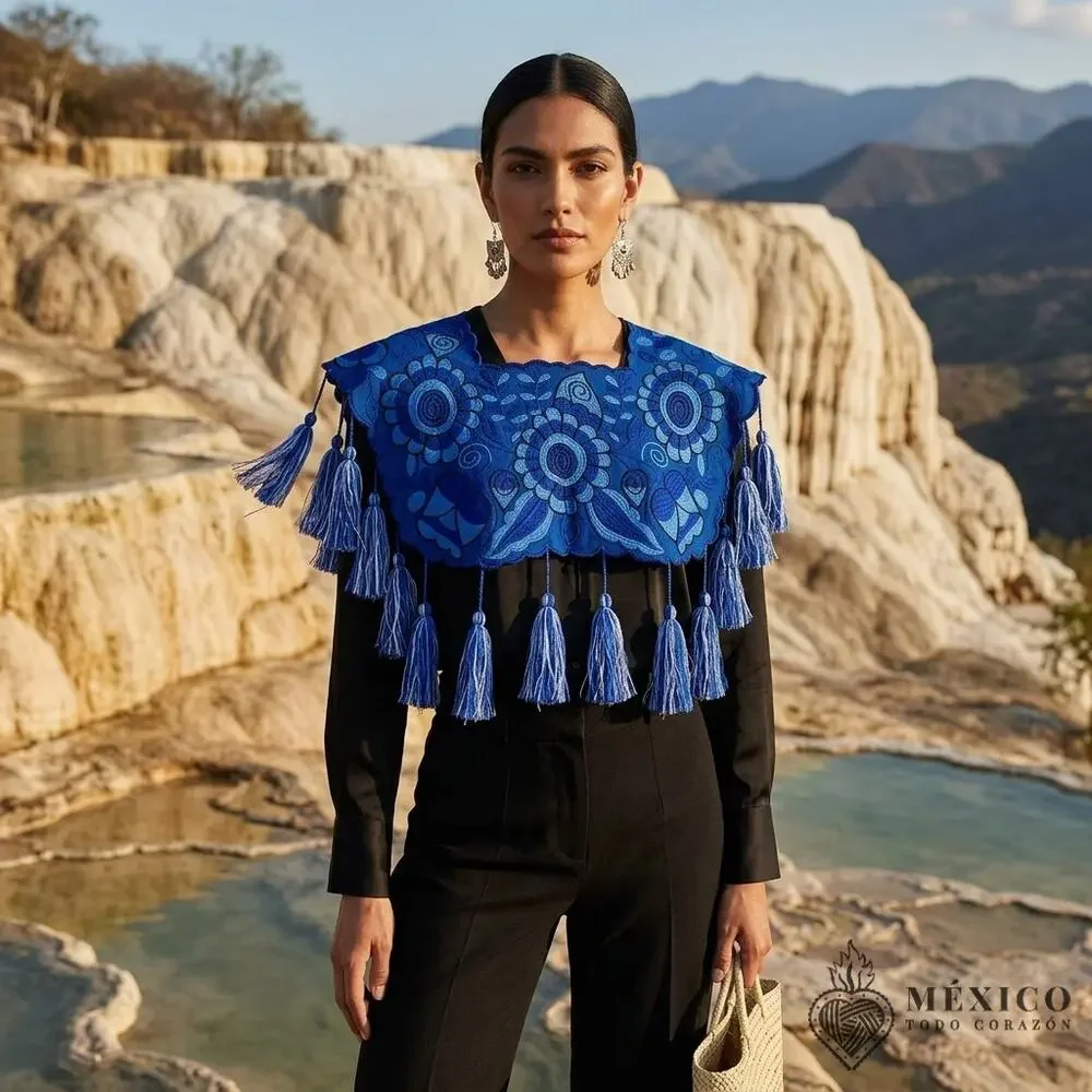 Cape huipil  only one size SEE measurements one size fits all